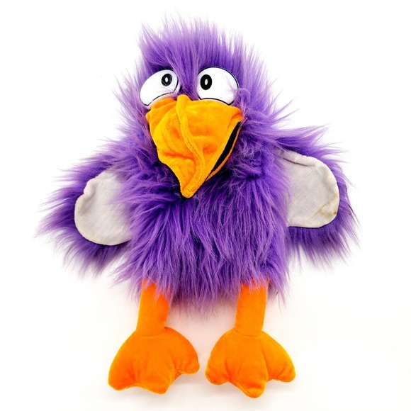The Puppet Company Purple Bird 15" Hand Puppet Squeaking Beak Squeaker - Picture 1 of 11